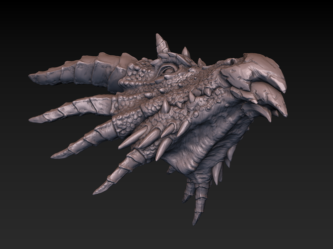 Dragon head 3D Print 140369