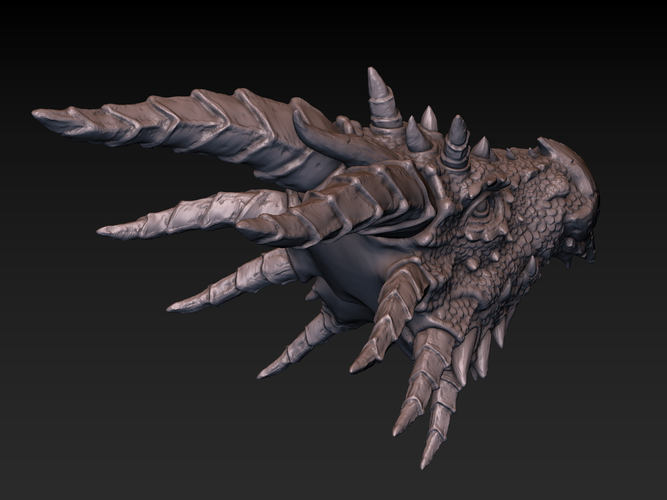 Dragon head 3D Print 140370