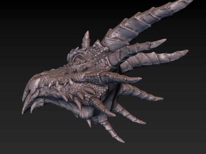 Dragon head 3D Print 140371