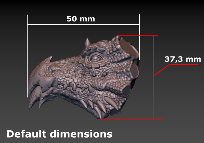 Dragon head 3D Print 140379