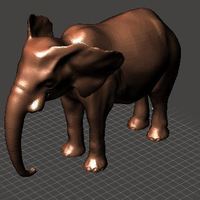 Small Tusk less Elephant 3D Printing 140402