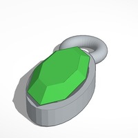 Small build a realistic gem pendant 2 parts 3D Printing 14043