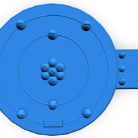 Small Braille Atom Model 3D Printing 140930