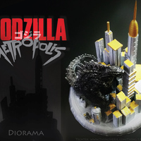 Small Godzilla Metropolis - Diorama 3D Printing 141017