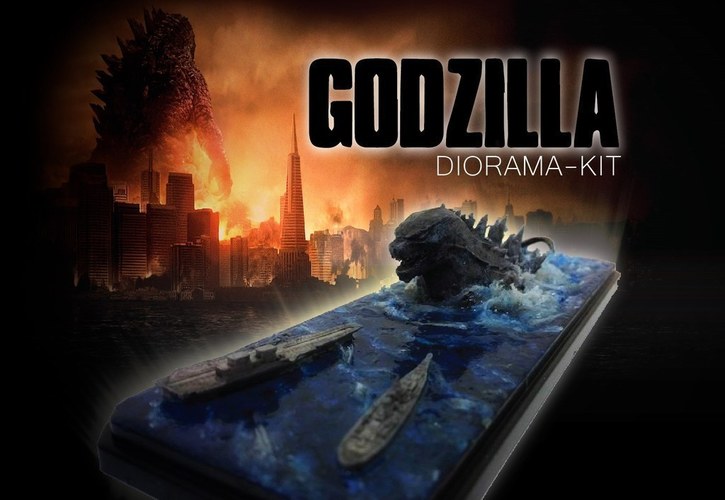 Godzilla Diorama-KIT 3D Print 141035