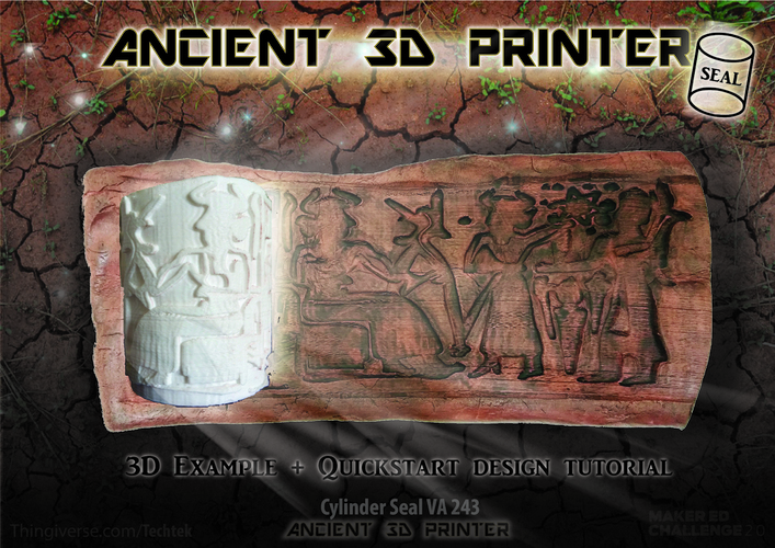 Ancient "3d printing" Technique (Cylinder Seal VA-243) 3D Print 141058