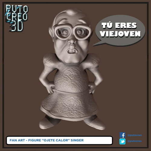 FIGURE SINGER "OJETE CALOR" 3D Print 141209 FIGURE SINGER "OJETE CALOR" 3D Print 141209