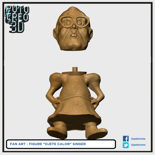 FIGURE SINGER "OJETE CALOR" 3D Print 141210 FIGURE SINGER "OJETE CALOR" 3D Print 141210