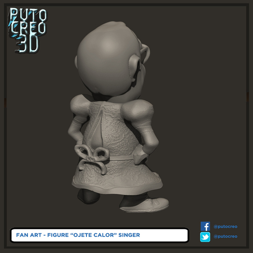 FIGURE SINGER "OJETE CALOR" 3D Print 141211 FIGURE SINGER "OJETE CALOR" 3D Print 141211