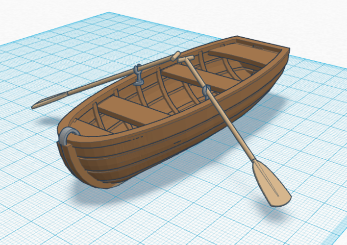 Simple Rowing Boat 3D Print 141286