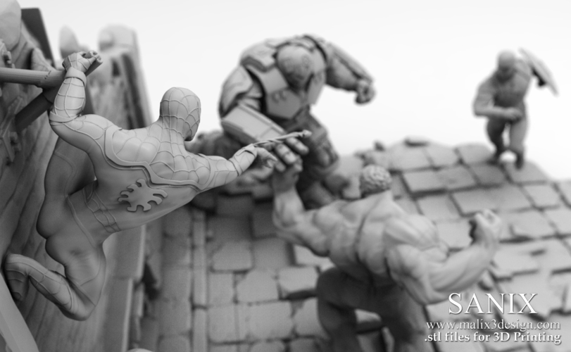 Avengers scene - SPIDERMAN / 3D Printable Model 3D Print 141690