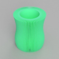 Small Linear Pattern Vase 3D Printing 141788
