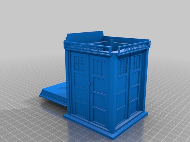 tardis counsel inside tardis with lift off roof 3D Print 14186