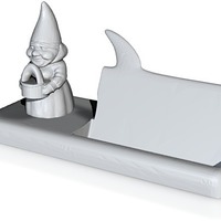 Small female gnome sayin' business card holder fixed walls printable i 3D Printing 14217