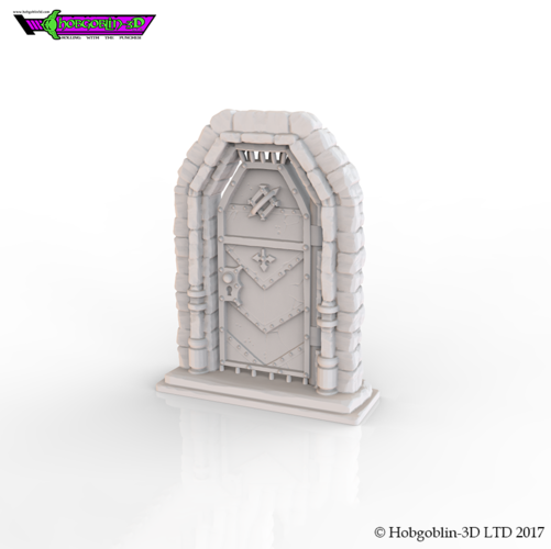 HG3D Iron Door - 28mm 3D Print 142239 HG3D Iron Door - 28mm 3D Print 142239