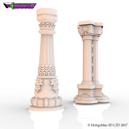 HG3D Freemasons Pillar Kit - 28mm 3D Print 142260 HG3D Freemasons Pillar Kit - 28mm 3D Print 142260