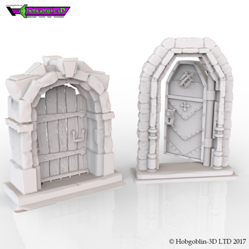 HG3D Freemasons Door Kit - 28mm 3D Print 142262 HG3D Freemasons Door Kit - 28mm 3D Print 142262