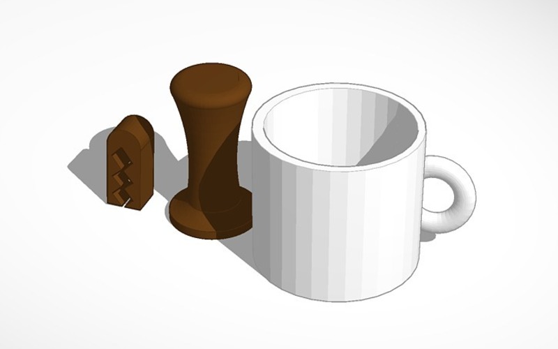 printable coffee set  3D Print 14231