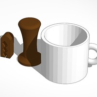 Small printable coffee set  3D Printing 14231