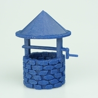 Small wishing well alone no bucket 3D Printing 14237