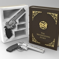 Small The Secret Book Box & Gun (Colt Python .357 Magnum) 3D Printing 142486