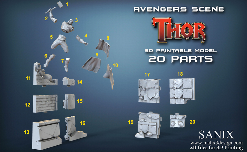 Avenger Scene – THOR Son of Asgard 3D Printable Model 3D Print 142567