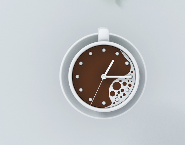 clock-coffee 3D Print 142765