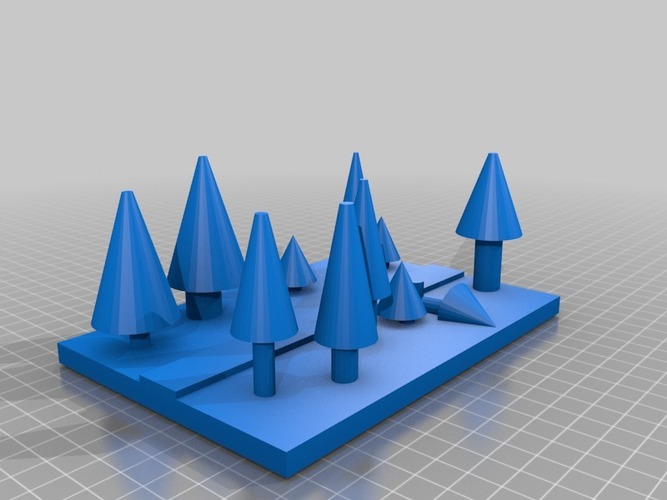 pine forest with path 3D Print 14341