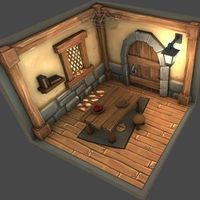 Small Interior of house style cartoon 3D Printing 143870