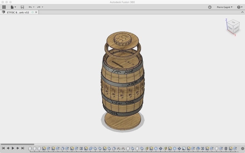Wooden Barrel Model Kit 3D Print 143879