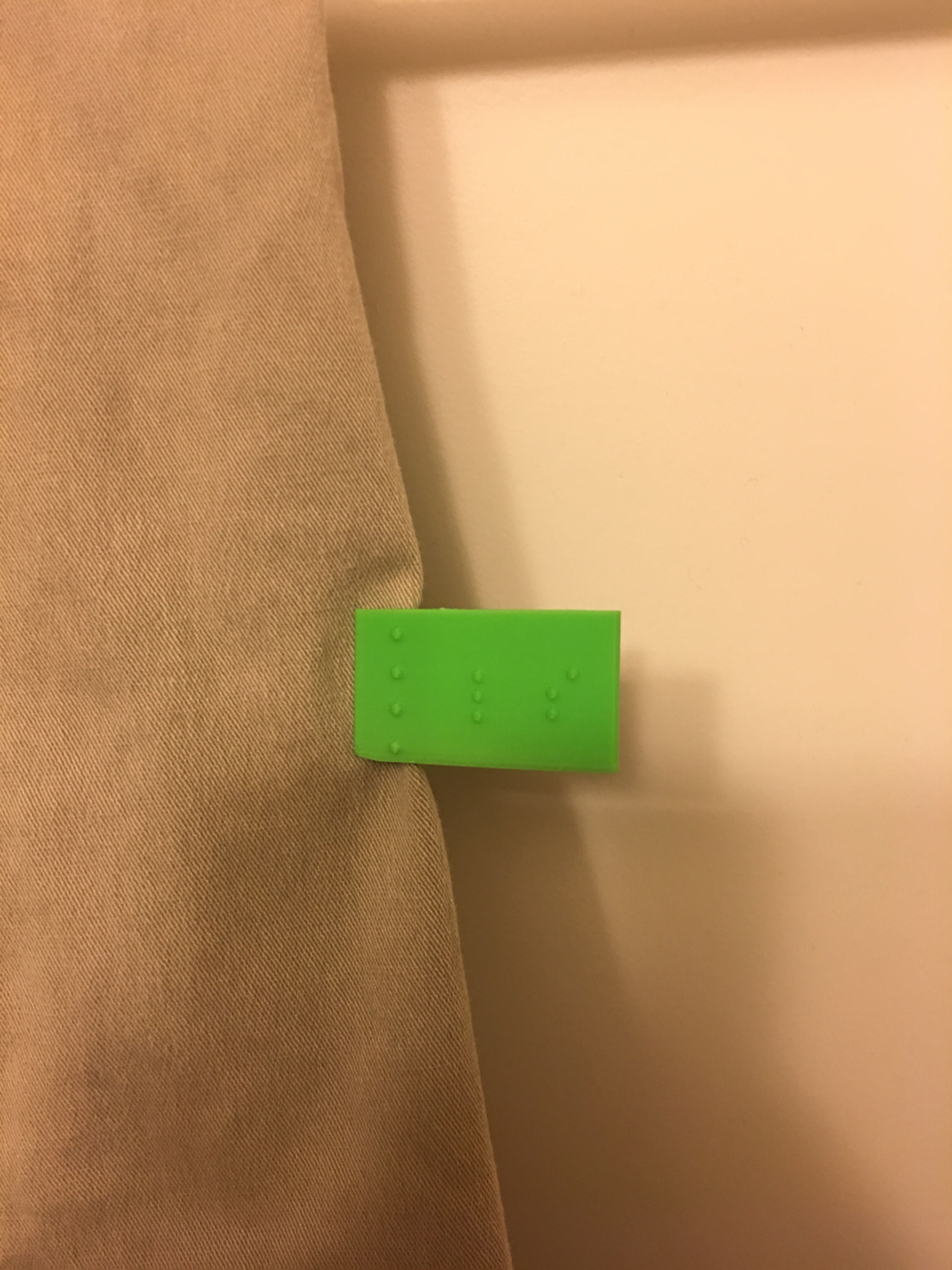 3D Printed Braille Clothing Clips for the Visually Impaired by  wolfe_cameronr