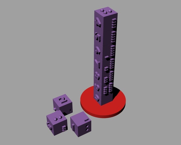 Number Tower 3D Print 144120
