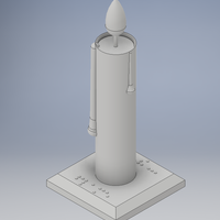 Small Candle with flame 3D Printing 144416