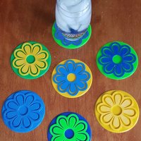 Small Flower Coasters for Mother's Day 3D Printing 144625