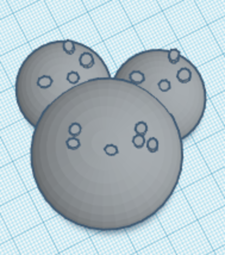 Water Molecule or Compound model ( Braille Labeled) 3D Print 144820 Water Molecule or Compound model ( Braille Labeled) 3D Print 144820