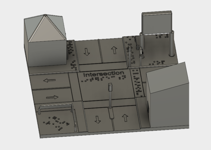 Model of an intersection for the blind 3D Print 144863