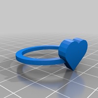 Small heart ring size 11 = 26x26 mm 3D Printing 14542