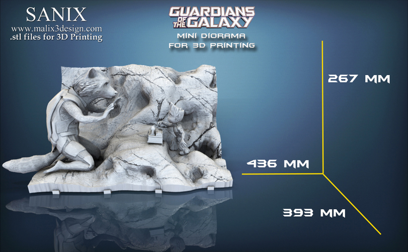 Guardians of the Galaxy  ,, Rocket and Baby Groot ,,  3D Print 145586