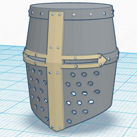 Small Simple Crusader Helmet 3D Printing 145674