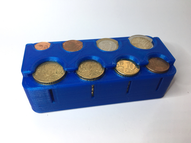 Euro Coin Dispenser for shopping 3D Print 145900