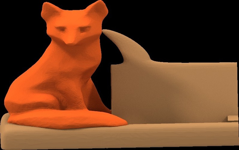 mr fox says business card holder 3D Print 14606