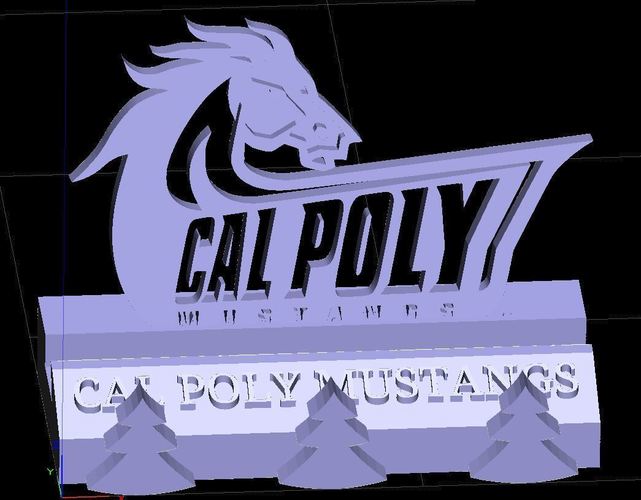 Cal Poly San Luis Obispo SLO Mustangs Phone Stand (3 designs) 3D Print 146151