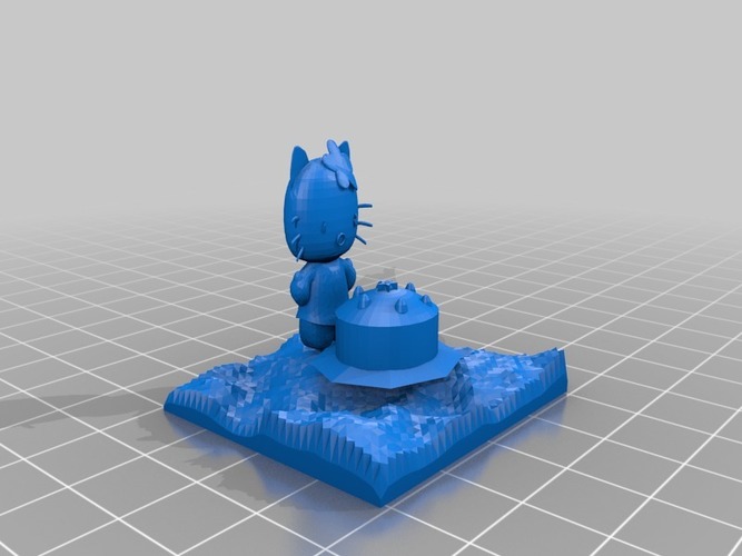 smaller hello kitty with cake 3D Print 14639 smaller hello kitty with cake 3D Print 14639