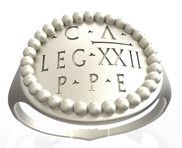 Roman officer ring replica 3D Print 146511