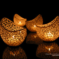 Small Filigree double wall tealight holder 3D Printing 146681