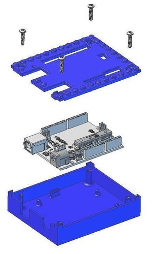 Arduino Uno / chipKIT uC32 Lego Case 3D Print 147654