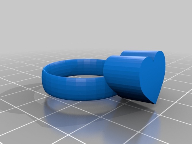 heart ring size 11 3D Print 14773 heart ring size 11 3D Print 14773