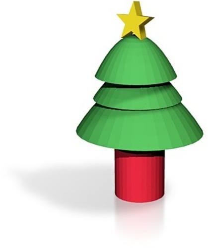 cartoon christmas tree 3D Print 14780