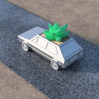 Small Volkswagen Golf GTI - Low Poly Planter 3D Printing 147941