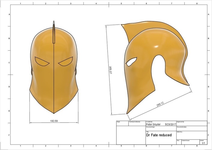 Dr Fate Helmet 3D Print 148189